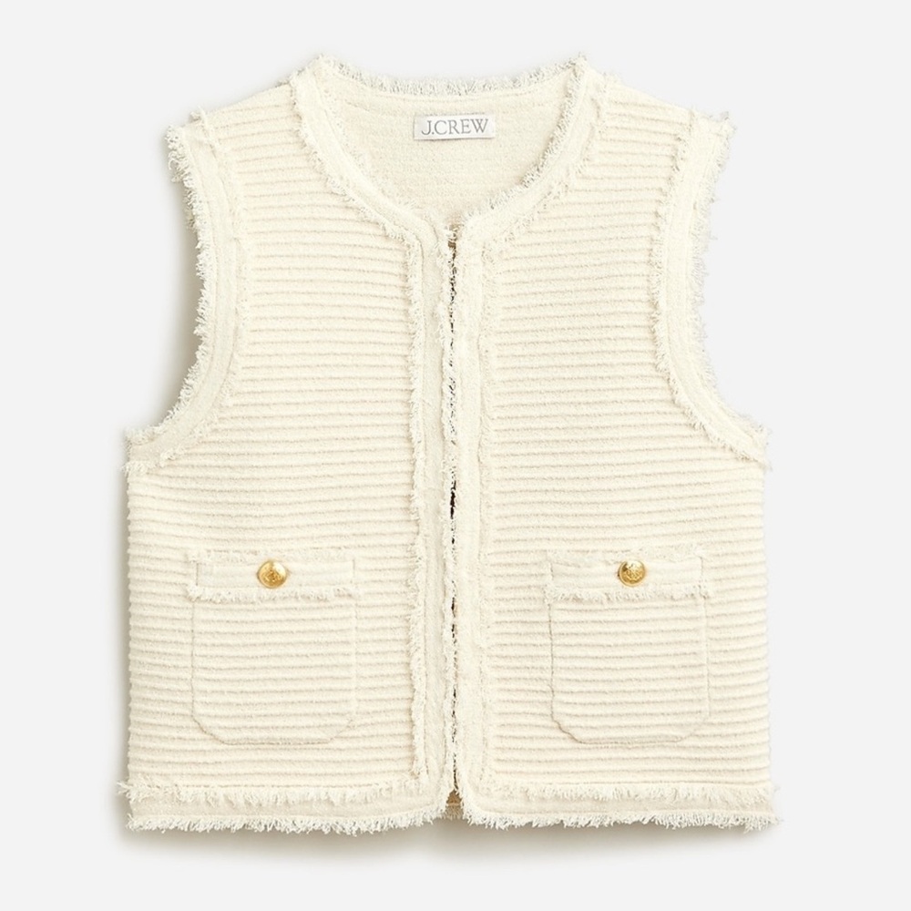 J. Crew Textured vest in fine bouclé
